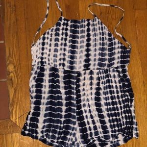 Vestique blue tie dye romper
